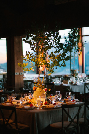 Centerpiece with Aspen Trees
