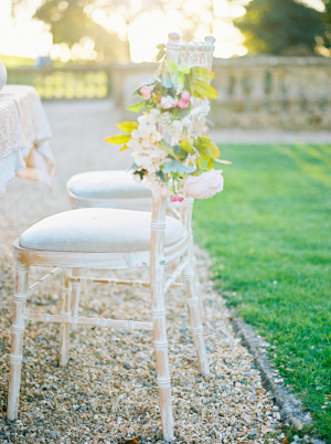 Chivari Chair with Flower Garland