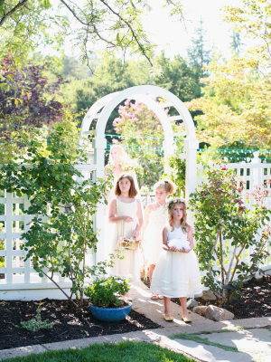 Flower Girls at Garden Wedding