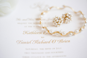 Gold and Pearl Bridal Jewelry