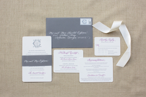 Gray and White Wedding Invitations