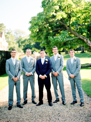 Groomsmen in Light Gray Suits