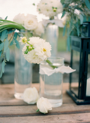 Ivory Flowers in Glass Vessels