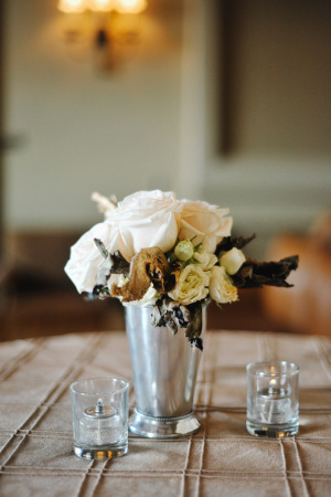Ivory and Brown Wedding Table