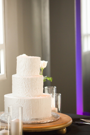 Modern White Simple Wedding Cake
