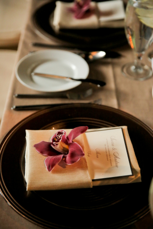 Orchids at Place Setting