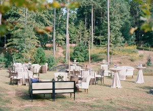 Outdoor Rustic Wedding Lounge Area