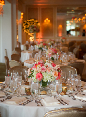 Pink and Gold Centerpiece
