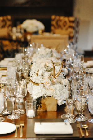 Rustic Ivory and Brown Centerpiece