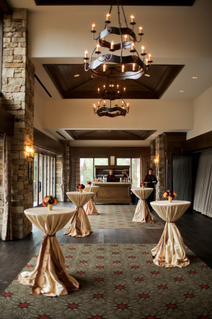 Wedding Cocktail Area in Fall Colors