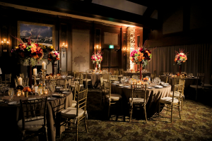 Wedding Reception with Dark Fall Colors