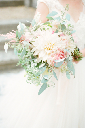 Blush and Mint Bouquet by Bo Boutique Flowers