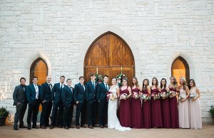 Bridal Party in Navy and Burgundy