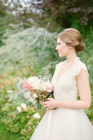 Bride in Lace Ballgown
