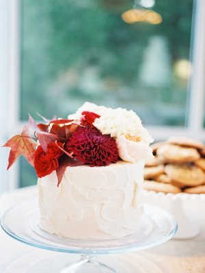 Cake with Fall Flowers