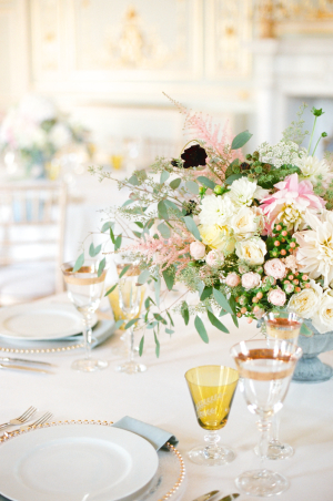 Ivory and Pastel Centerpiece by Bo Boutique Flowers