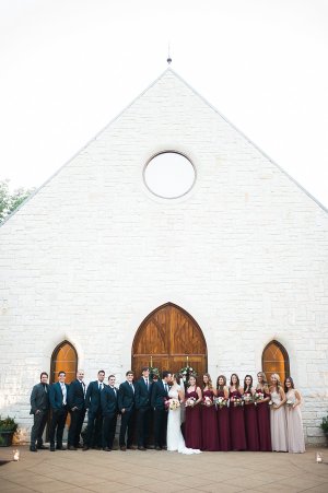 Navy and Burgundy Bridal Party