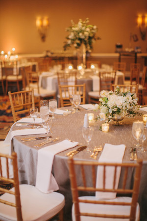 Silver Linens for Reception