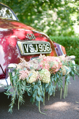 Vintage Car with Floral Garland by Bo Boutique Flowers
