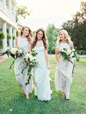 Southern Wedding Silver Bridesmaid Dresses