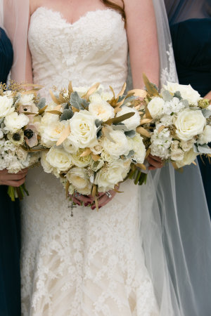 Amber and Ivory Bouquets