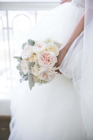 Blush and Dusty Miller Bouquet