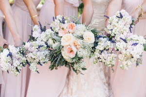 Blush and White Bouquets