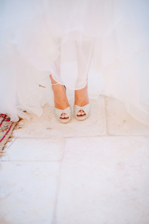 Bride in Silver Shoes