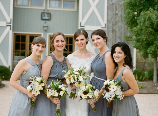 Bridesmaids in Gray