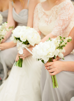 Bridesmaids in Pale Gray