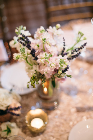 Centerpiece with Stock Flowers