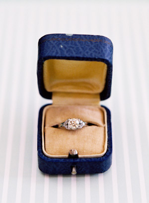 Engagement Ring in Vintage Ring Box