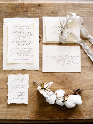 Flowing Calligraphy Wedding Stationery