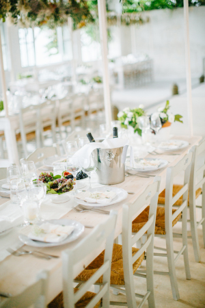 Fresh White and Green Wedding Table