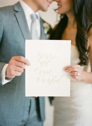 Gold Calligraphy for Wedding