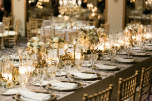 Gold and Gray Wedding Reception