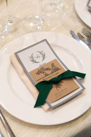 Green and Gray Place Setting