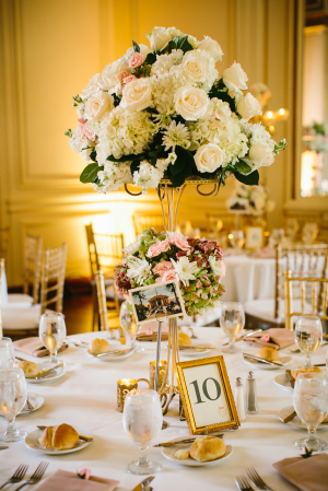 Ivory Topiary Floral Centerpiece