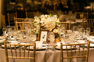 Ivory and Gold Wedding Reception Details