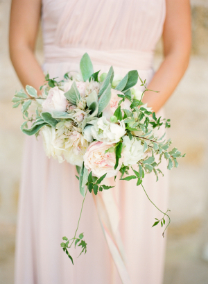 Pale Green and Pink Bridesmaids Bouquets
