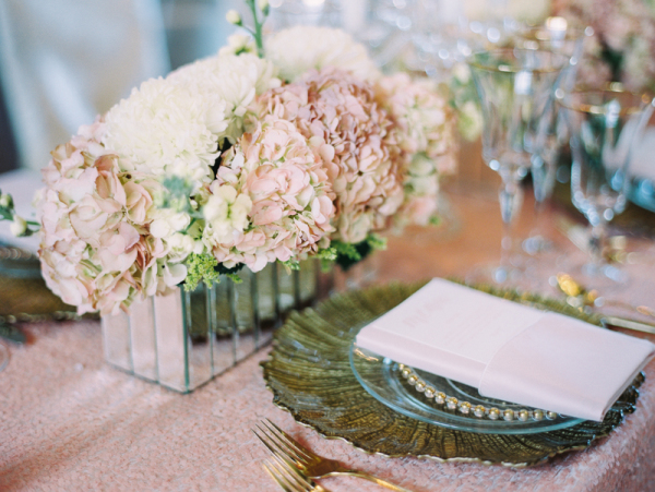 Pink and Gold Wedding Table