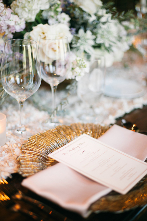 Place Setting in Blush and Gold