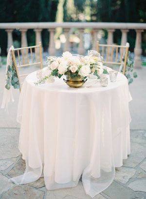 Sweetheart Table with Sheer Linens