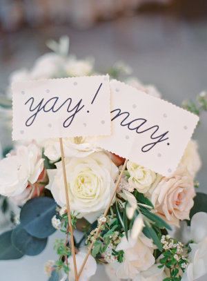 Yay and Nay Wedding Signs