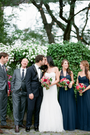 Blue and Gray Bridal Party