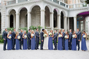 Blue and Gray Bridal Party1