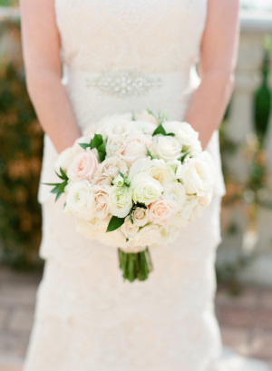 Blush and Ivory Rose Bouquet