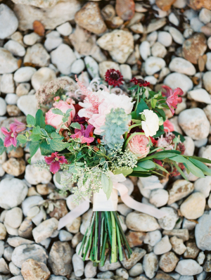 Bouquet with Pink and Burgundy