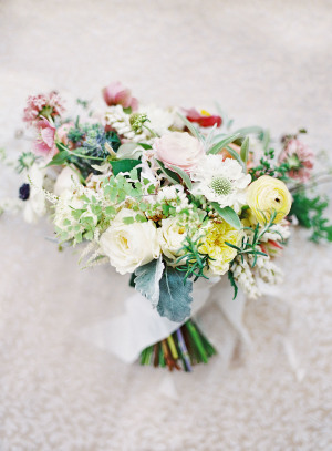 Bouquet with Yellow and Pale Red
