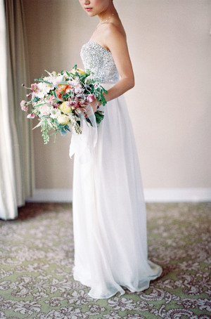 Bride in Sarah Seven Gown